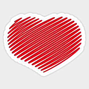 Drawn Heart Symbol (Love / Scribble / Round) Sticker